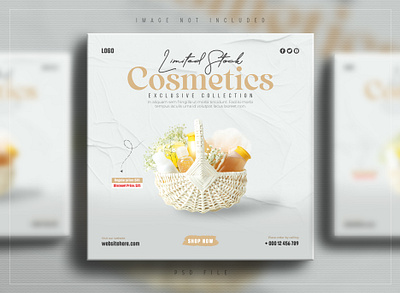 Cosmetics beauty products sale ads social media Instagram post 3d animation beauty instagram beauty post branding business pack collection cosmetic products cosmetic social media cosmetics design fishing graphic design instagram pack logo motion graphics nature post social media instagram social media kit social media template