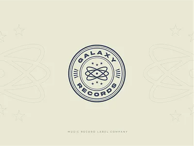 Galaxy Records - Logo Design design graphic label label design lettering logo logo design logotype music records
