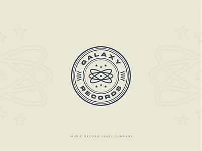 Galaxy Records - Logo Design design graphic label label design lettering logo logo design logotype music records