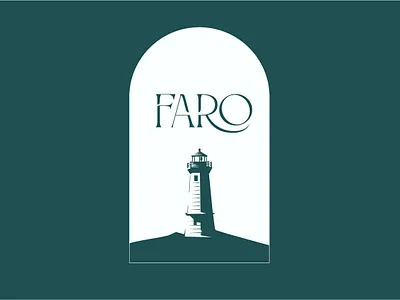 Faro - Authentic Italian Restaurant green restaurant logo italian logo italian restaurant lighthouse logo lighthouse restaurant logo restaurant logo