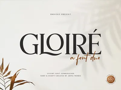 Gloire | Elegant Serif Script Font Duo calligraphy calligraphy font elegant font font font design font duo fontype script font serif font serif font duo serif ligature serif script duo serif signature signature font signature serif font