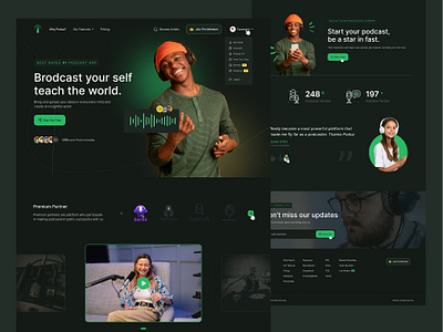 Podca Saas Web Design desain aplikasi podcast web design ui ui design web design