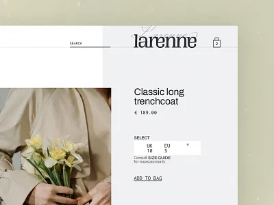 Larenne - Brand Identity apparel art direction branding design ecommerce fashion identity logo minimal product page store typography web design website