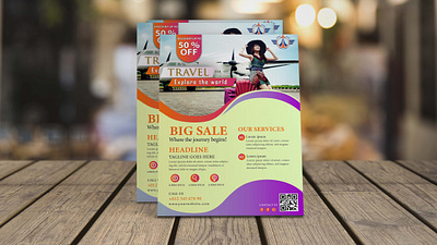 Travel flyer design flyer graphic design