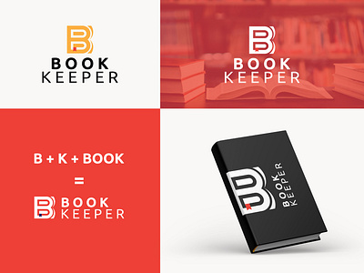 Letter B + K + BooK Logo Design book logo brand identity branding clean creative design flat logo graphics designer illustration letter k logo letterb logo library logo logo logo designer logo mark logo type logodesign minimalist logo stationery logo ui