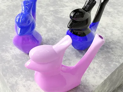 Songsofclay: custom 3D models for the web-store 3d animation artistic big photos blender craft figures glass animals illustration minimalistic moddeling motion graphics product card product image shop texture toys ui