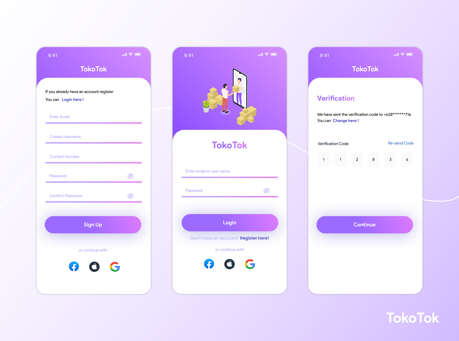 Example of Minimalist Login Page Mobile