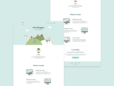 Personal Website clean design illustration ui website