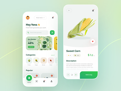 Grofast! - Fresh Grocery App UI Kit app delivery ecommerce fresh fruits goods groceries grocery ios items market meat mobile service shop ui ui kit ux vegetables veggie