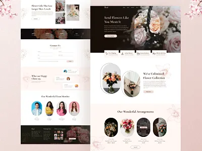 Floral-Gift And Flower Shop Landing Page e commerce ui design ecommerce landing page flower landing page flower shop landing page flower ui design minimal ui design shop landing page ui ui design uiux ux design ux research webdesign wesite