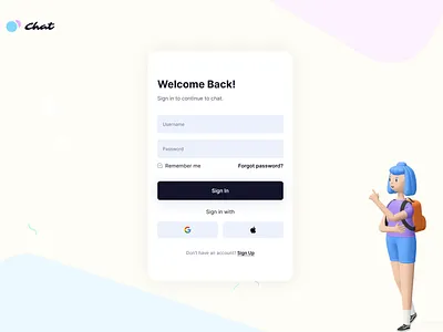 Web Chat App UI UX Design Freebie appui design devoqdesign downloadfree figma free figma freebie freedownload illustration login logo react signin uiux upwork webui
