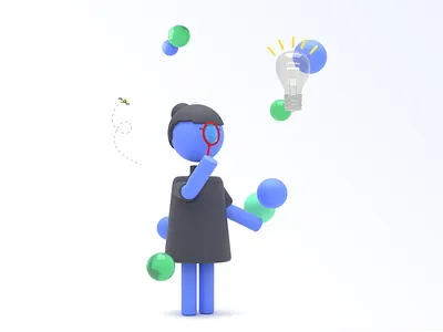 Looking for inspiration 3d blender illustration ui