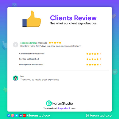 Check out client reviews from our past clients. 3d animation branding design feedback graphic design illustration logo motion graphics review vector