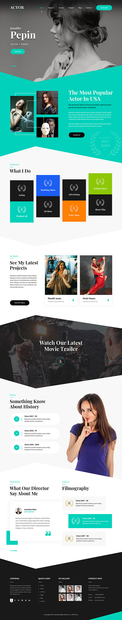 SKT Actor Lite - Free Celebrity WordPress Theme