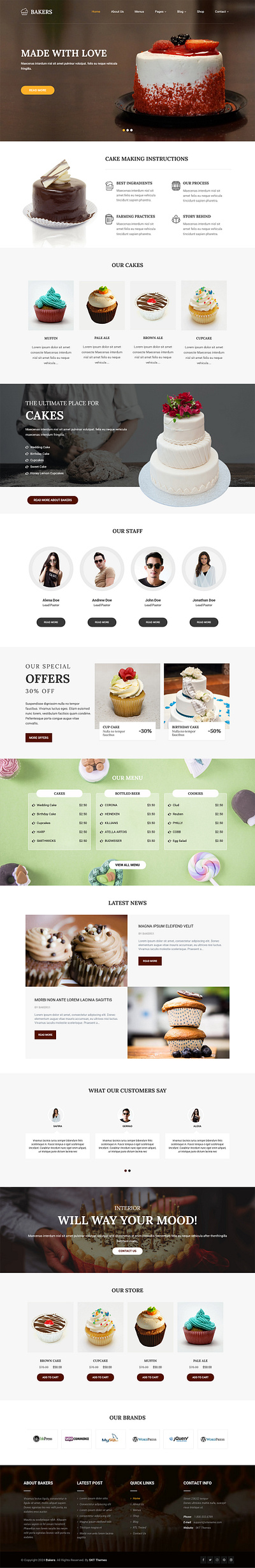 Bakers Lite - Free Cake Art WordPress Theme artisan bakery wp theme bakery business theme best bakery wp theme best wordpress theme for bakers cupcake shop wp theme dessert shop wp template free bakery wordpress theme free cake shop website template free cake shop wp theme online pastry store theme online sweets wp theme pastry store wp template