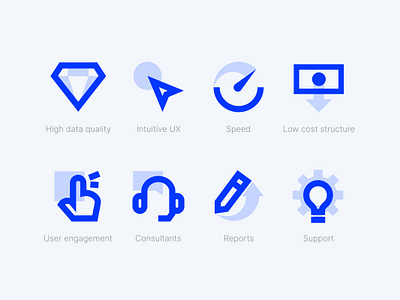 Duotone Hero Icons blue blues branding design duotone figma icons illustration logo