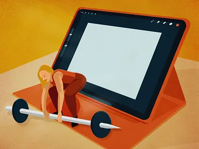 Just Start adobe illusrator artwork character design color palette conceptual illustration design editorial illustration flat illustration graphic design hard work illustration illustrations procreate vector illustration