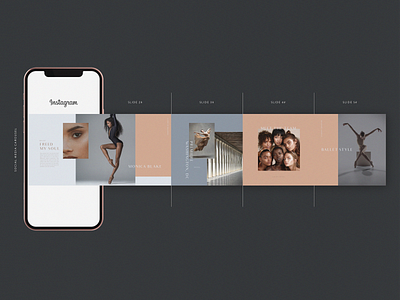 Social Media Carousel for Ballet Studio 🦢 ballet design graphic design instagram social media