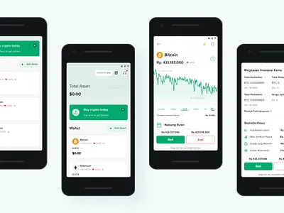 Crypto App Exploration mobile ui