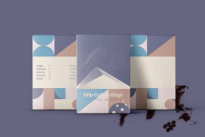 Roasting Room | Drip Coffee brand brand identity branding cafe coffee bags coffee box coffee branding coffee packaging coffee roastery drip coffee geometric icon logo mark packaging design pattern symbol