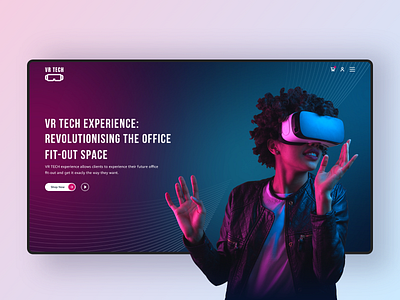 VR Tech - E-Commerce Website Design Concept 2022 adobe xd ar dribbble e commerce website figma landing page marketing website ui ui design ux ux design vr website design