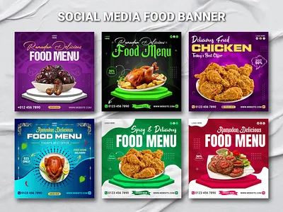 Food Social Media Banner Template banner burger design discount banner food menu graphic design instagram post linkedin post marketing modern offer banner professional sale banner social media social media post template