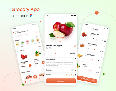 Grocery App ecommerce ui grocery app minimal online shopping ui