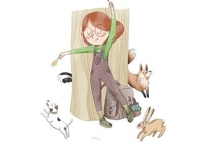 Autumn leaves branding children book illustration design digital illustration illustration illustrations kids art kids illustration logo