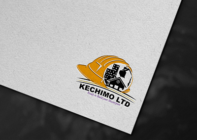 Construction Logo Kechimo LTD branding building logo construction design fliers flyer illustration logo minimal ui ux vector
