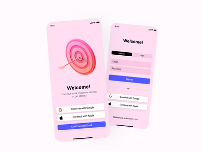 #DailyUI: Day 1 - Signup 3d dailyui minimal ui