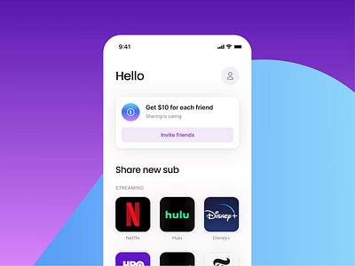 Subset app colorful dashboard figma gradient interface design mobile netflix strv subscription ui ux vibrant