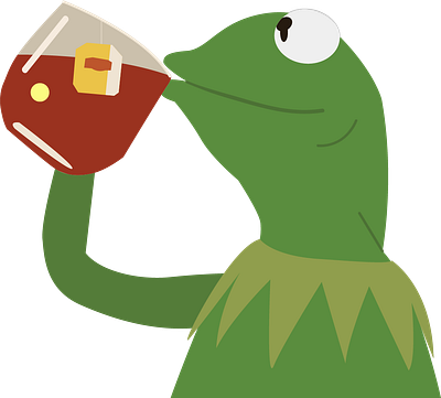 Kermit Sipping Tea Meme Icon eps graphic design icon icons kermit meme meme icon memes png svg vector vector graphic vector icon vector illustration