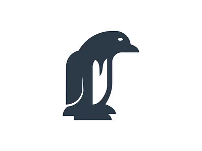 Penguin Icon animal branding design icon illustration logo navy blue penguin vector