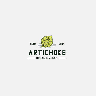 Organic Logo artichoke logo artichoke logo design logo design logos organic food logo organic logo organic logo design vintage logo vintage logo design
