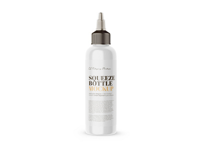 Plastic Squeeze Bottle - PSD Mockup 3d blender 3d bottle cosmetic editable front view glossy hair oil mockup object package photoshop plastic product psd render smart object squeeze template visualization
