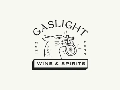 Liquor Store Logo bottle illustration light logo memphis wild dog