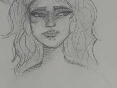 Paper and pencil faces art artist design illustration