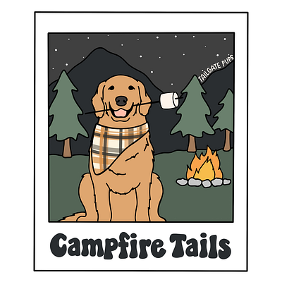 Camfire Tails Apparel Design dog graphic design illustration illustrator product design