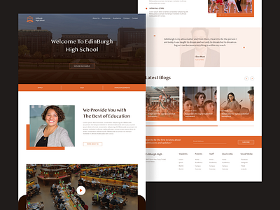 Landing Page for a High School app dailyui design figma invision minimal ui