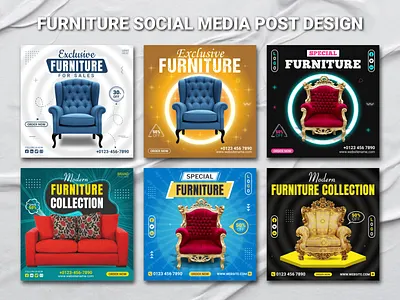 Modern Furniture Social Media Post Or Ads Banner interior post