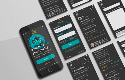 Poet's Abode UI app design mobile ui ux