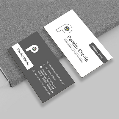 Parekh Steels Business Card Design | WebsManiac Inc. branding business card business card design business card designing business card designs websmaniac