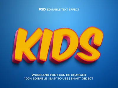 Kids 3D Text Effect text effects