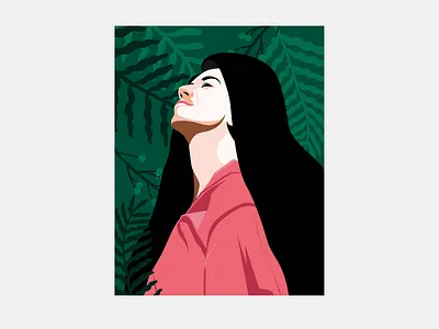 Free drawing 2d art character chiaroscuro design fern graphic design green illustration illustration art people