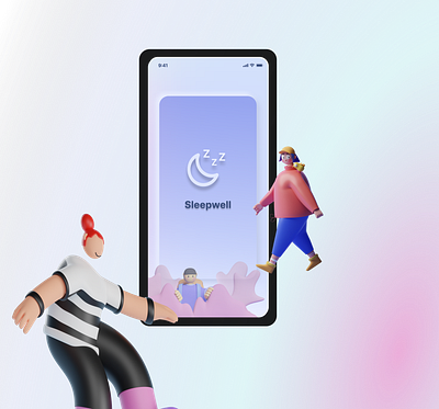 Sleepwell app design figma product design ui user flow ux web design