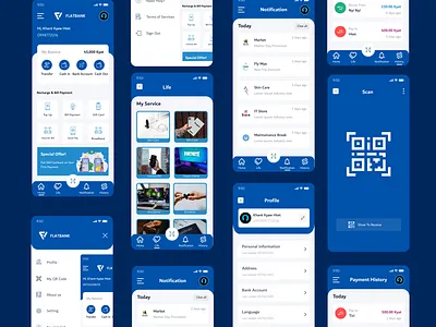 FLAT BANK Wallet bank design flatbank graphic design mobile mobilebanking myanmar ui uiux