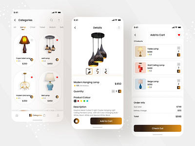 Smart lamp app ui design bed lamp clean lamp dark theme edison lamp interior ios app lamp app lamp ui light light app light ui minimal mobile ui design on smart home app smart lamp switch ui tabel lamp ui uiux