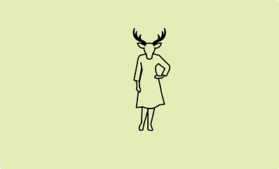 Person, Antlers, Stag, Reindeer app branding design graphic design illustration logo typography ui ux vector