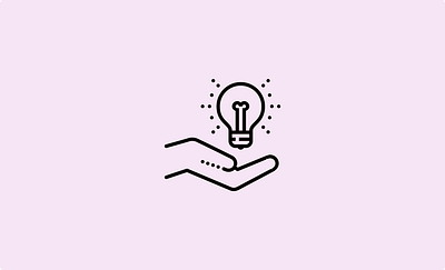 Hand, Light Bulb app branding design graphic design illustration logo typography ui ux vector