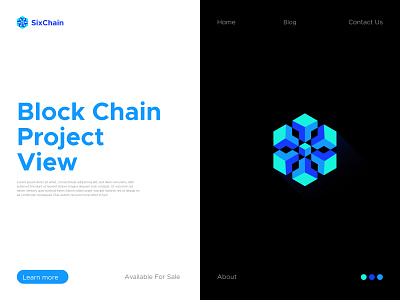 Block Chain Modern Logo abastact abstract logo bit coin block chain block chain logo blue gradient logo brand design brand identity branding logo creative logo crypto logo crypto project design logo logo design logo designer logo trend modern block chain modern logo six chain logo